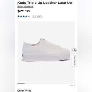 Keds Triple Up White Leather Sneakers